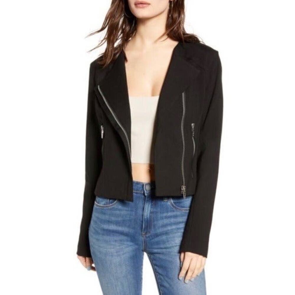 Blank NYC black moto jacket sz small
